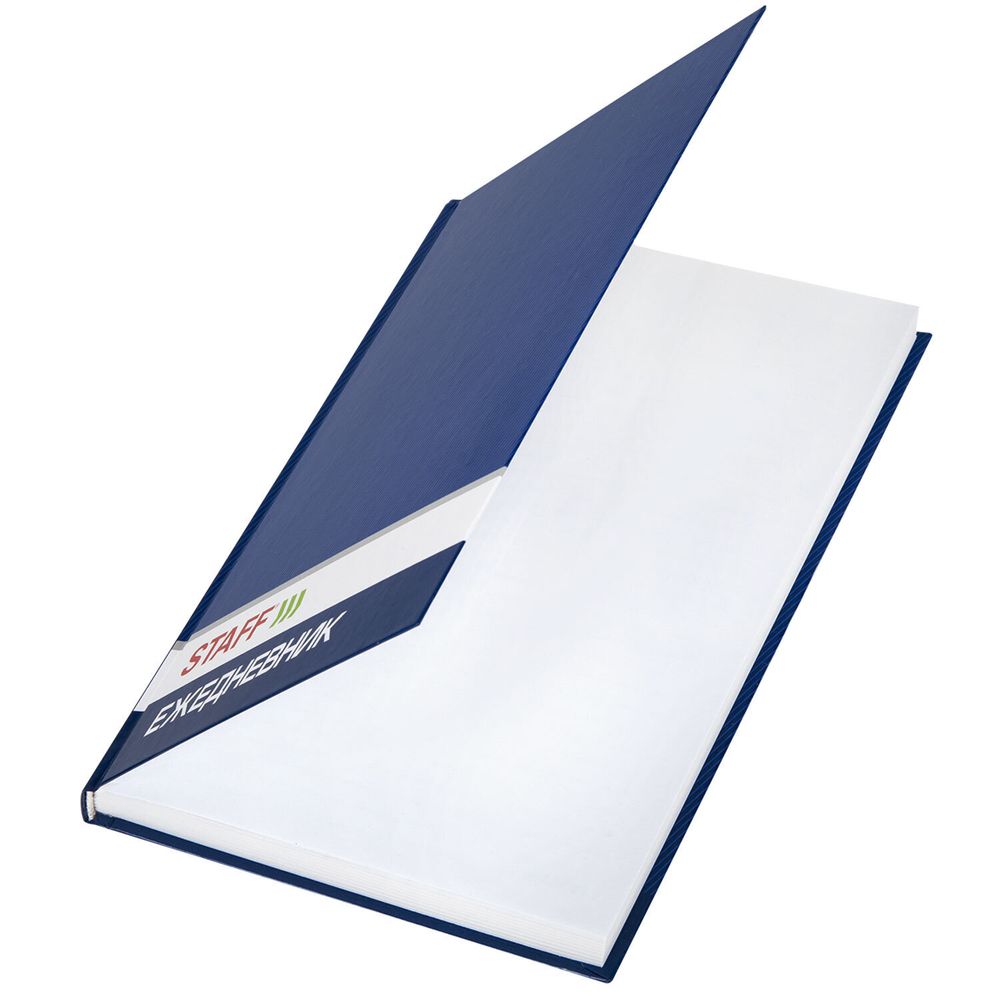 Ежедневник недатированный А5 (145х215 мм) ламинированная обложка STAFF 128 л. синий (127053)