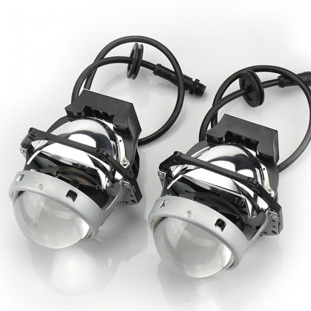 Светодиодные билед модули i8 Hella 3R Bi-Led Double Vision 3.0 дюйма, 2 чипа, крепление 3R (комплект, 2шт)