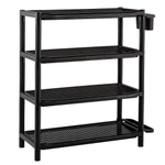 Этажерка для обуви "Элластик" широкая 4 полки 73*29*78 с подставкой для губки и зонта, цвет шоколад