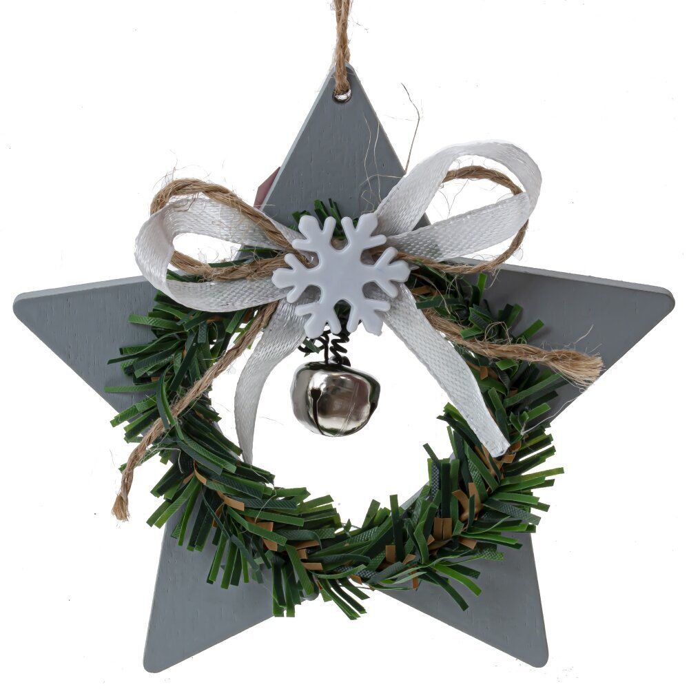 GAEM Изделие декоративное подвесное "Сердце/Ёлка/Звезда", L10,5 W1 H9,5 см, 3в.