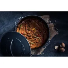 Чугунная кастрюля с крышкой, 5.2 л, 27 см, Big Green Egg