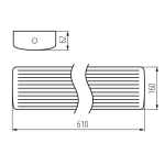 Светильник светодиодный линейный MEBA LED 12-20W NW/WW