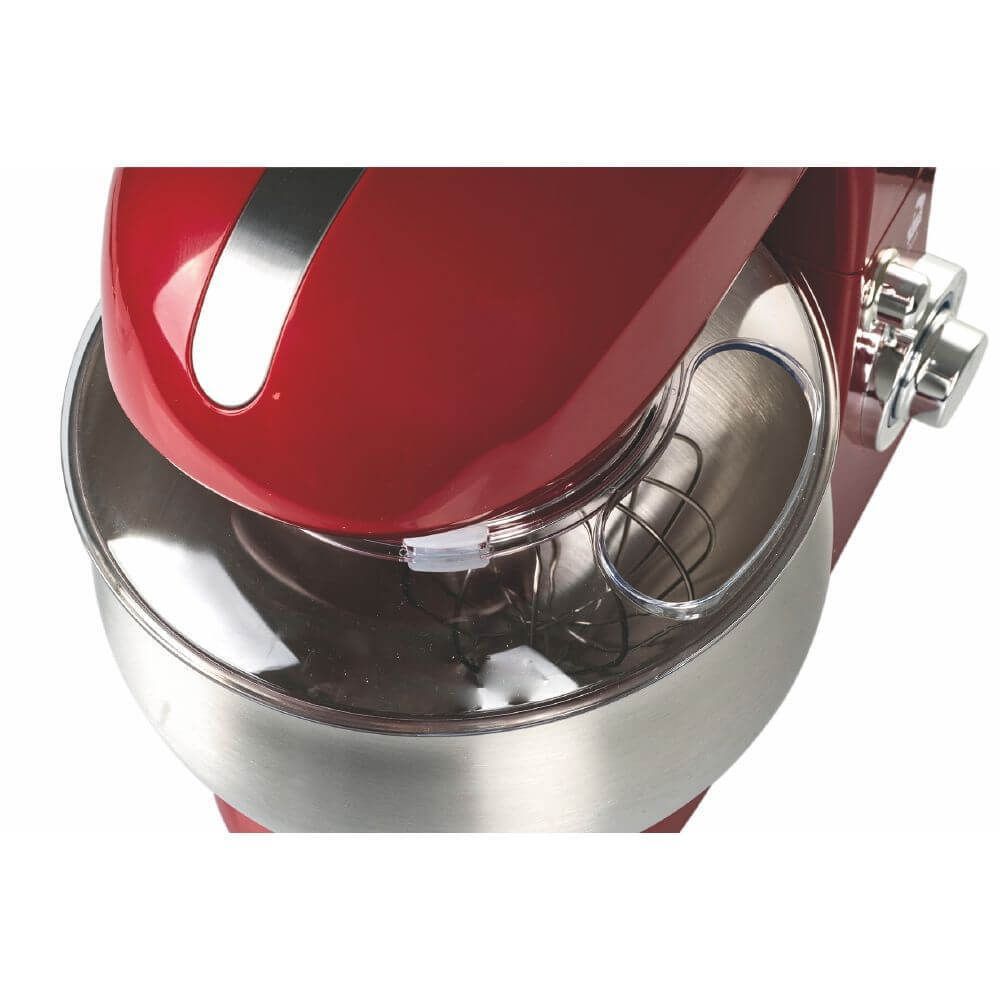Планетарный миксер Атена (Atena) с металлической чашей 5 литров, 1300 Вт, красный, Kooper