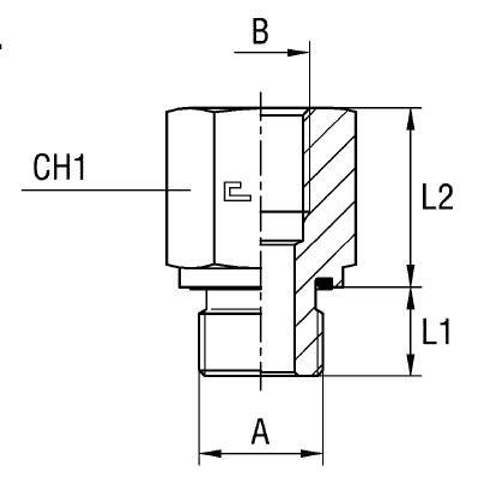 Соединение PFE BSP 1/2" BSP 1"