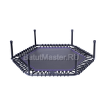 Каркасный батут с Т-образной ручкой, диаметр 4 фт, черно - фиолетовый
