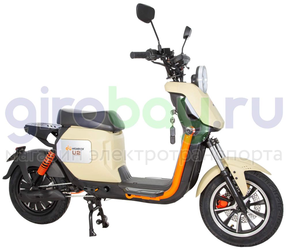 Электроскутер WENBOX U2 1500W (60V/45Ah) - Бежевый фото №4