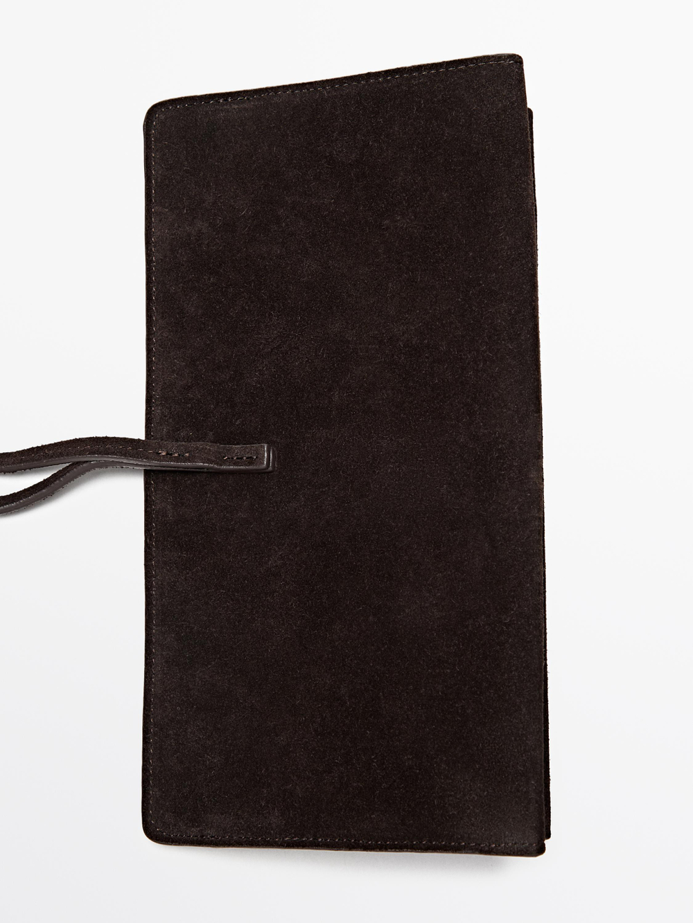 Massimo Dutti Клатч из замши, шоколадный