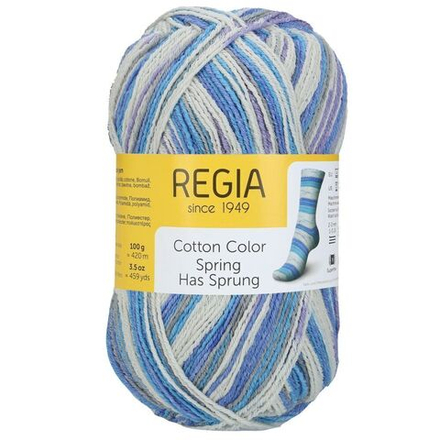 Пряжа Regia Cotton Color (02467/Конец зиме), 72% хлопок, 18% полиамид, 10% полиэстер, 100г/420м
