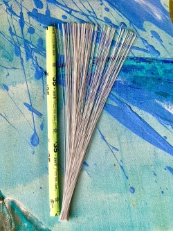 Японская проволока №35 U 72 см в белом тейпе, 100 шт