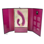 Малиновый гибкий вибростимулятор 18,5см с двумя моторами Shunga MIYO SH-MIYO-501