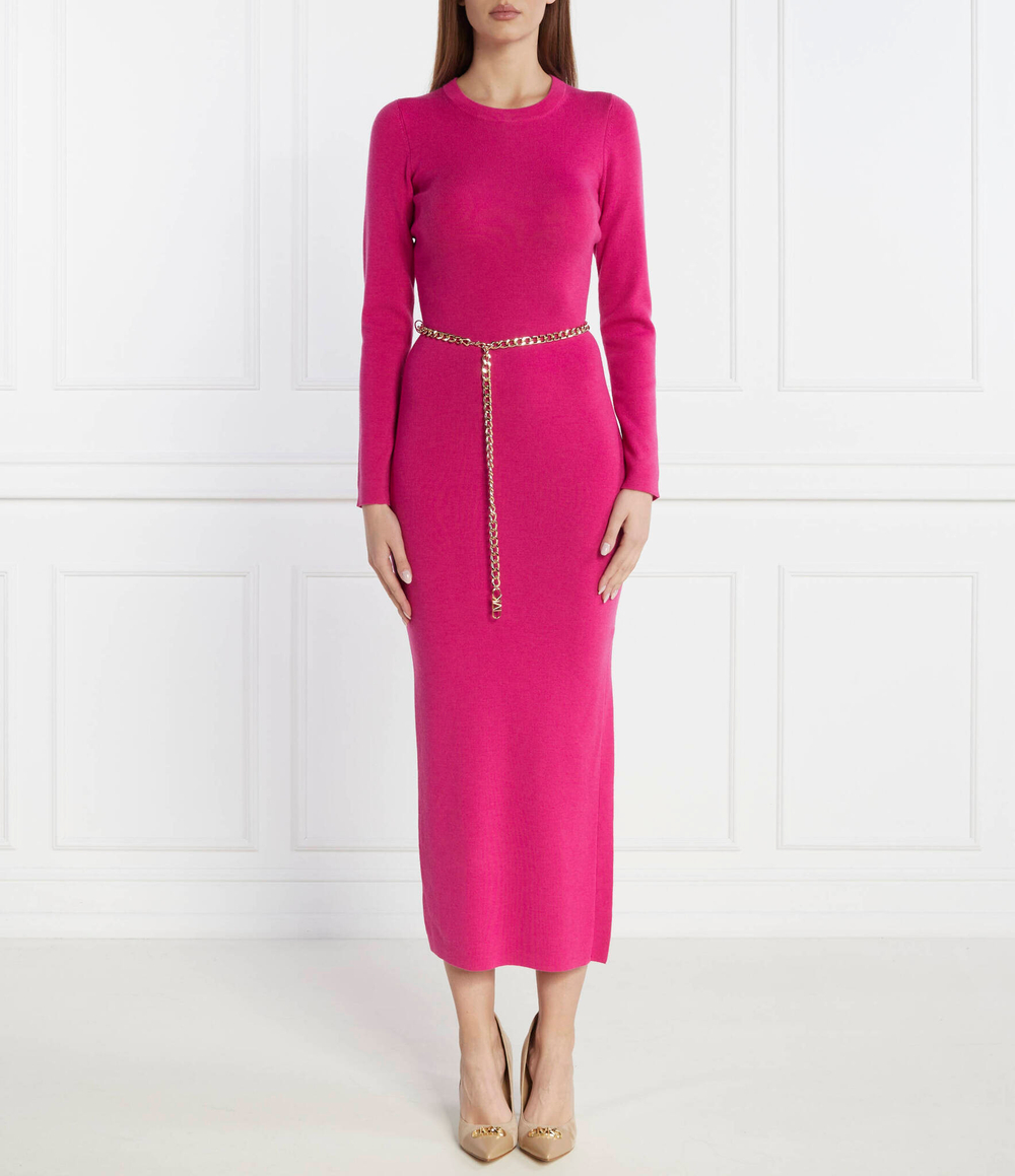 Хлопковое платье с ремешком Michael Kors - розовый(MF381UN4VR)