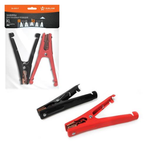 Зажим - крокодил 17,5 х 9 см 600 А 2 шт. Airline