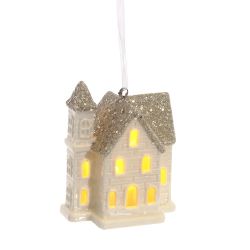 GAEM Украшение новогоднее "Домик" с подсветкой (LR44x2), L7 W5 H10 см, 3в.