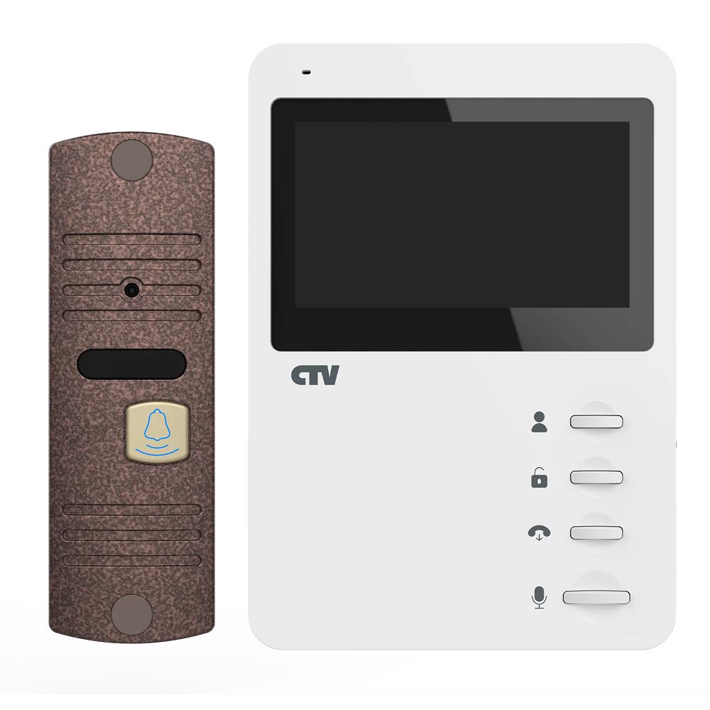 Комплект видеодомофона CTV-DP1400N (WBr)