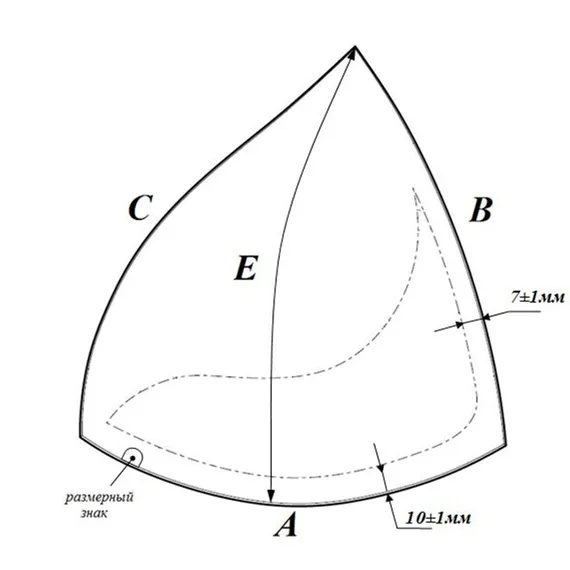 !дефект! Чашки треугольники бежевые (85В-90А-80С-75D-70E), Беларусь