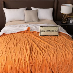 Невероятно мягкий и нежный плед VIVA - HOME TEXTILE из бамбуковой микрофибры "Тиснение 3D"
