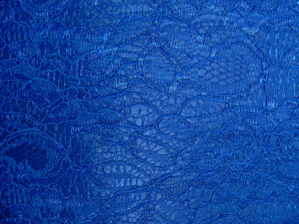 Ткань Кружево на трикотажной основе голубой арт. 327065