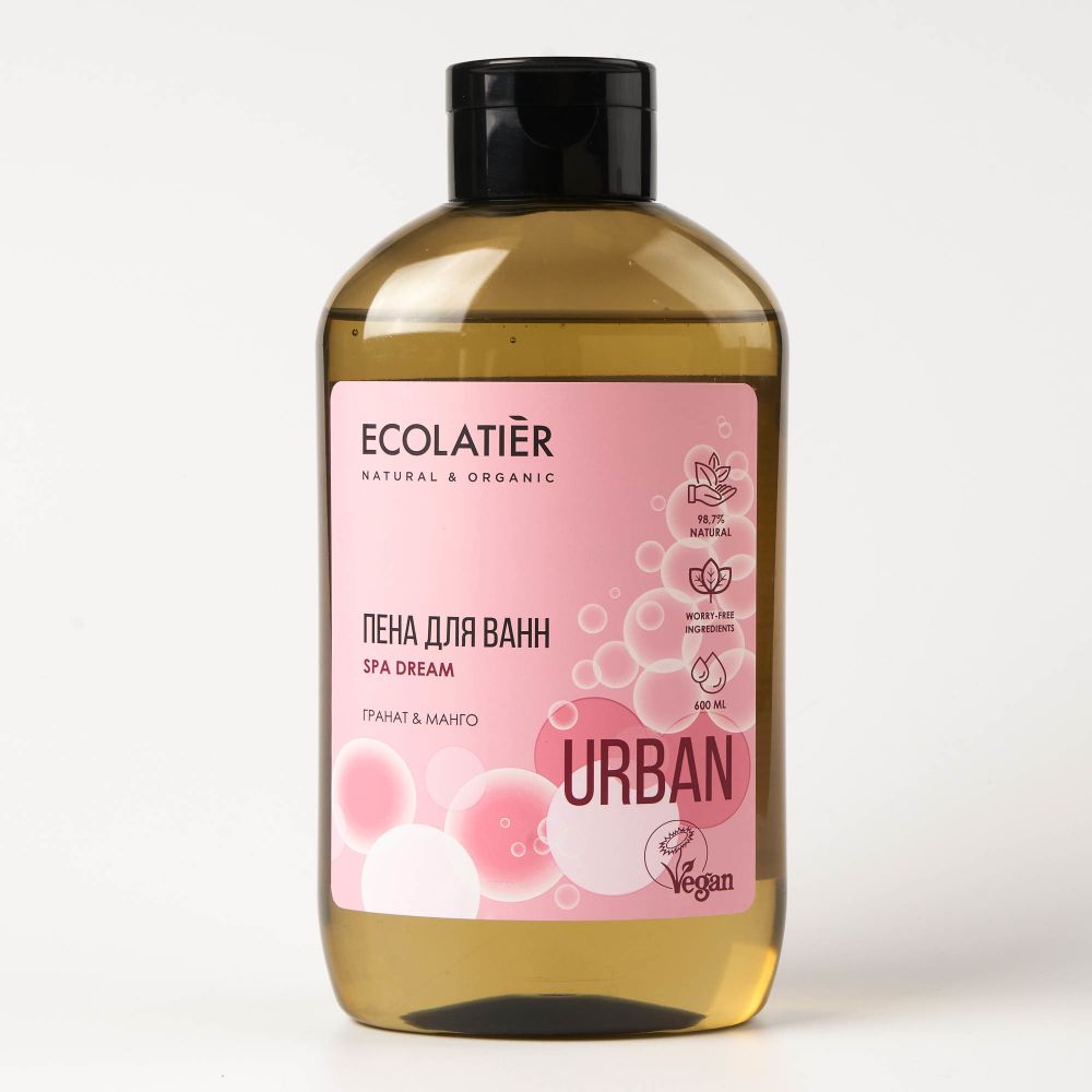 Ecolatier Urban пена для ванн с гранатом и манго, 600 мл