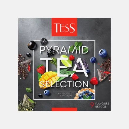 Коллекция чая Tess в пирамидках 9 вкусов 45 пир
