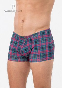 Трусы мужские боксеры Pantelemone PMH-1481, клетка сине-красная