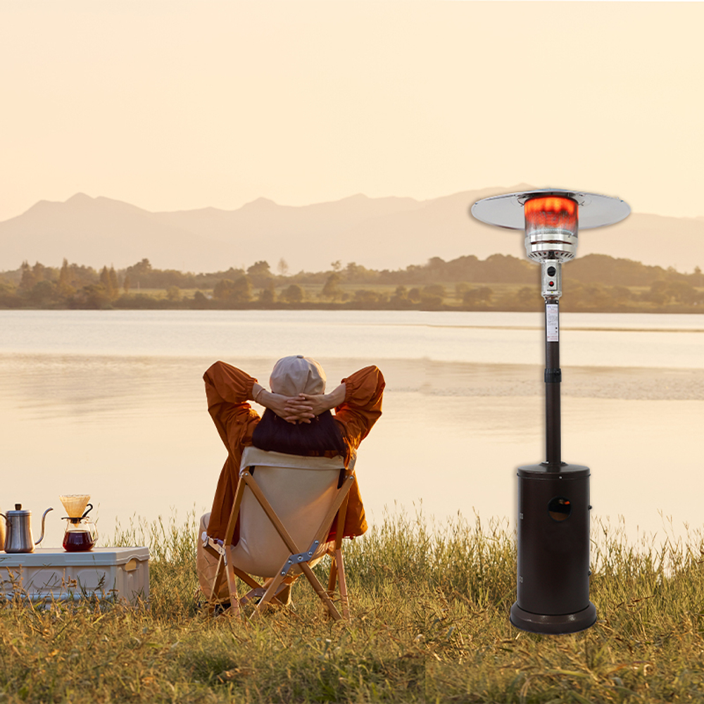 Уличный газовый инфракрасный обогреватель с комплектом для подключения «ГРИБОК» цвет: Коричневый