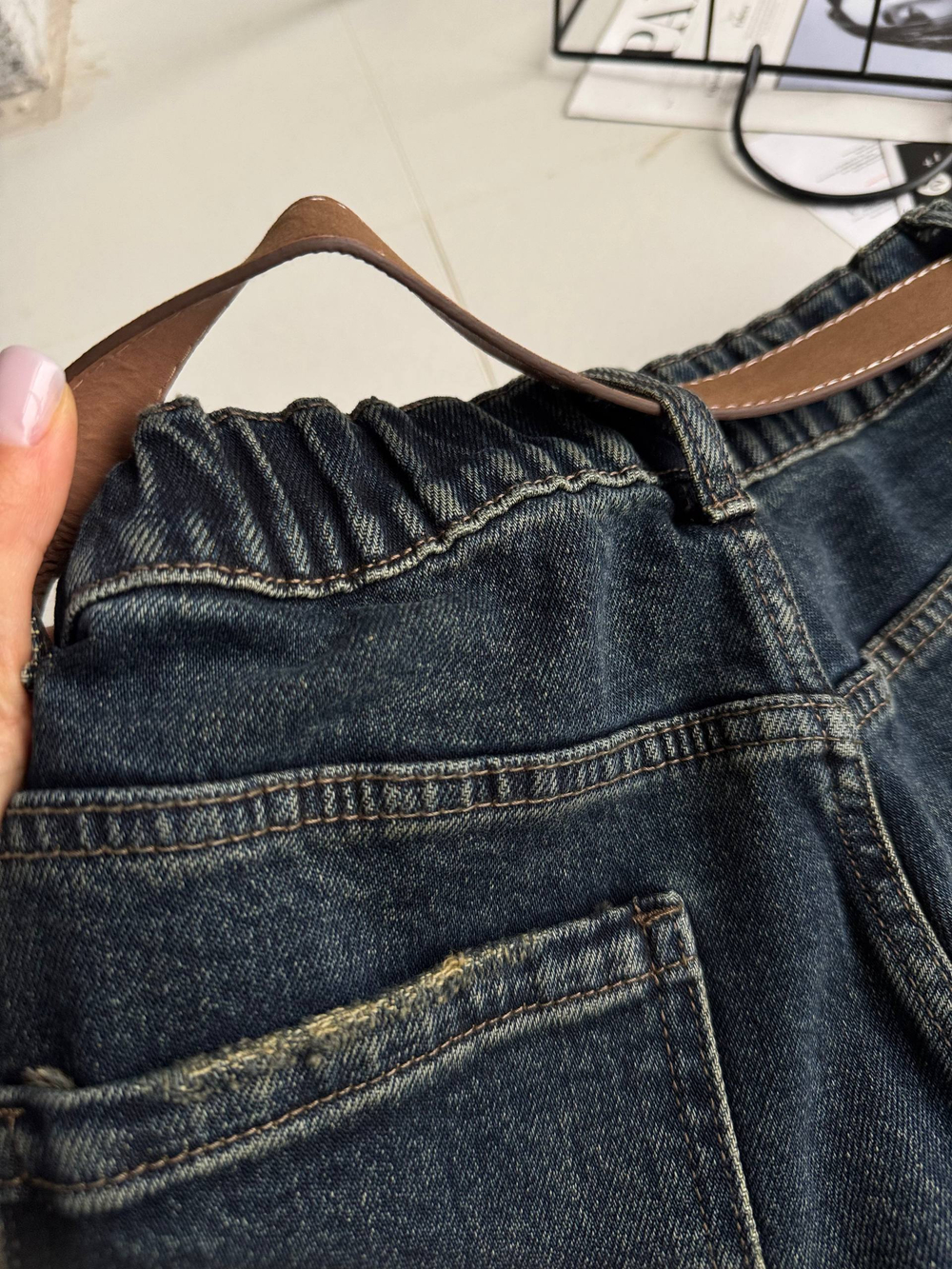 Брюки джинсовые жен. 2267 син.