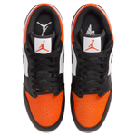 Jordan Air Jordan 1 Low Top Upper Height Baseball Shoes Men"s Orange White Black