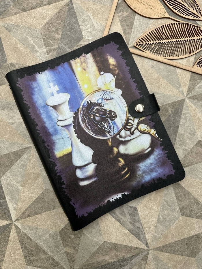 Кожаный ежедневник на кольцах Шахматы (базовый)