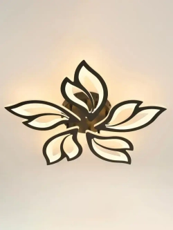 Люстра потолочная светодиодная с пультом ДУ Rivoli черная LED 120 Вт 3000 - 6000 К, светильник на кухню, в детскую, в спальню