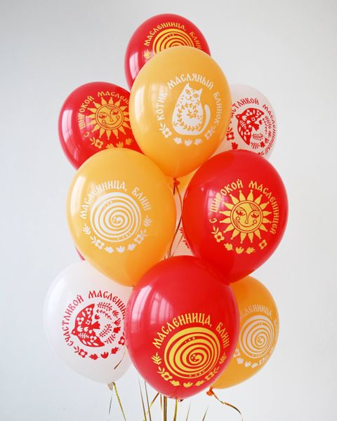 🌟 Масленица в цветах радости: воздушные шары — яркое дополнение к празднику! 🌟