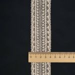 Кружево вязаное (тесьма) 42 мм / 13.72 метра, хлопок, неотбеленный, 3AR3318