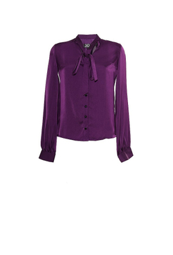 Блуза фиолетовая с рукавами на пуговицах LE-06-15FW