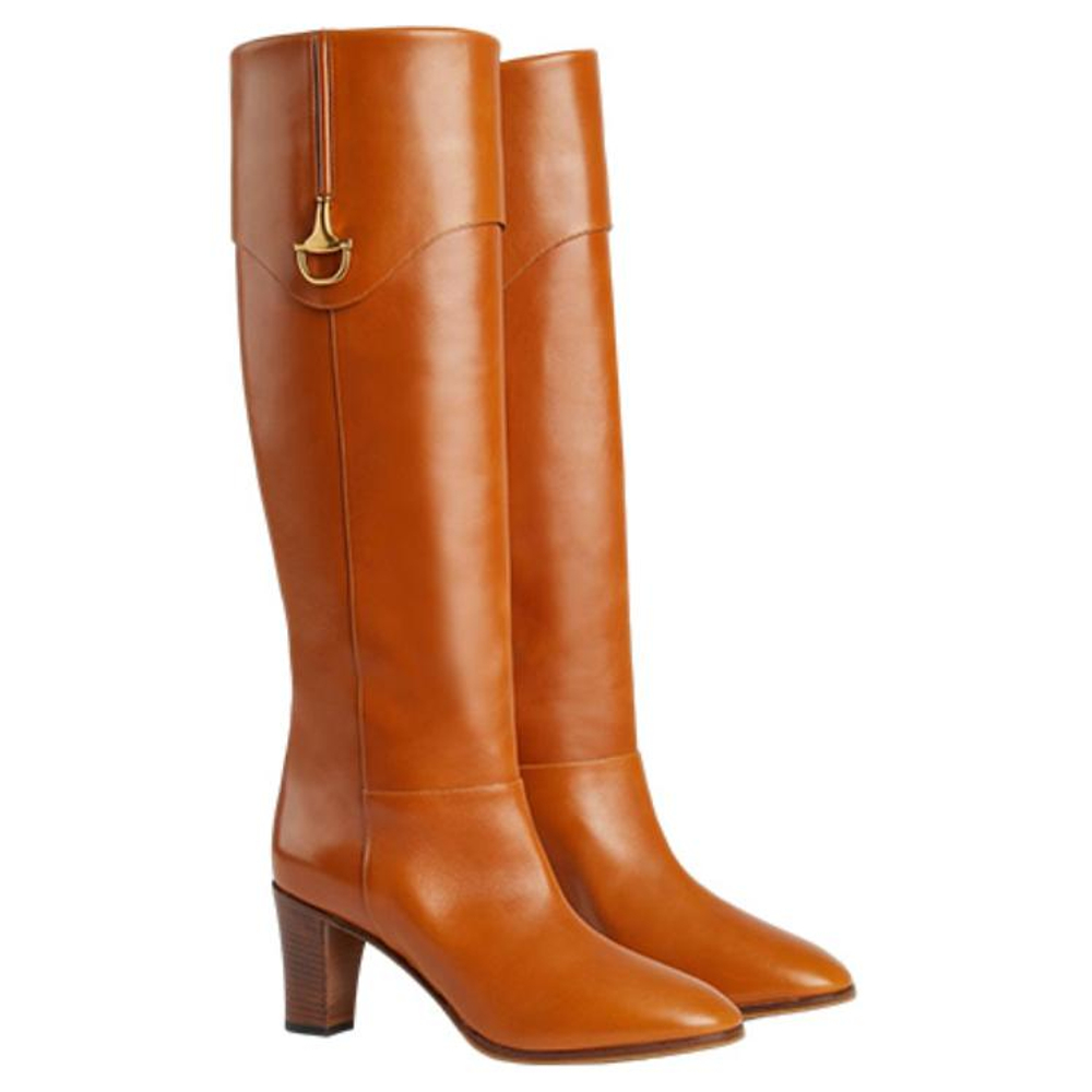 GUCCI Half Horsebit Leather Boots