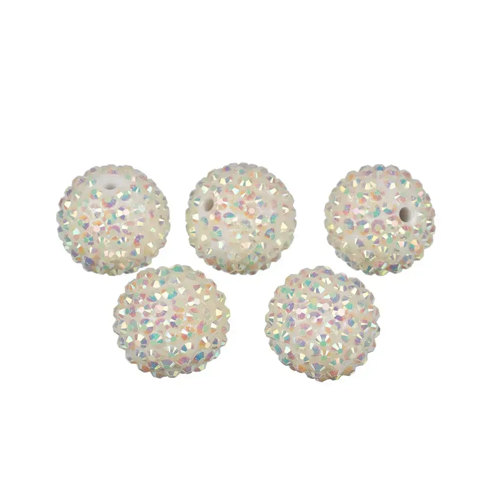 Бусина "Zlatka" пластик BWR-22 22 мм 5 шт СК №02 белый