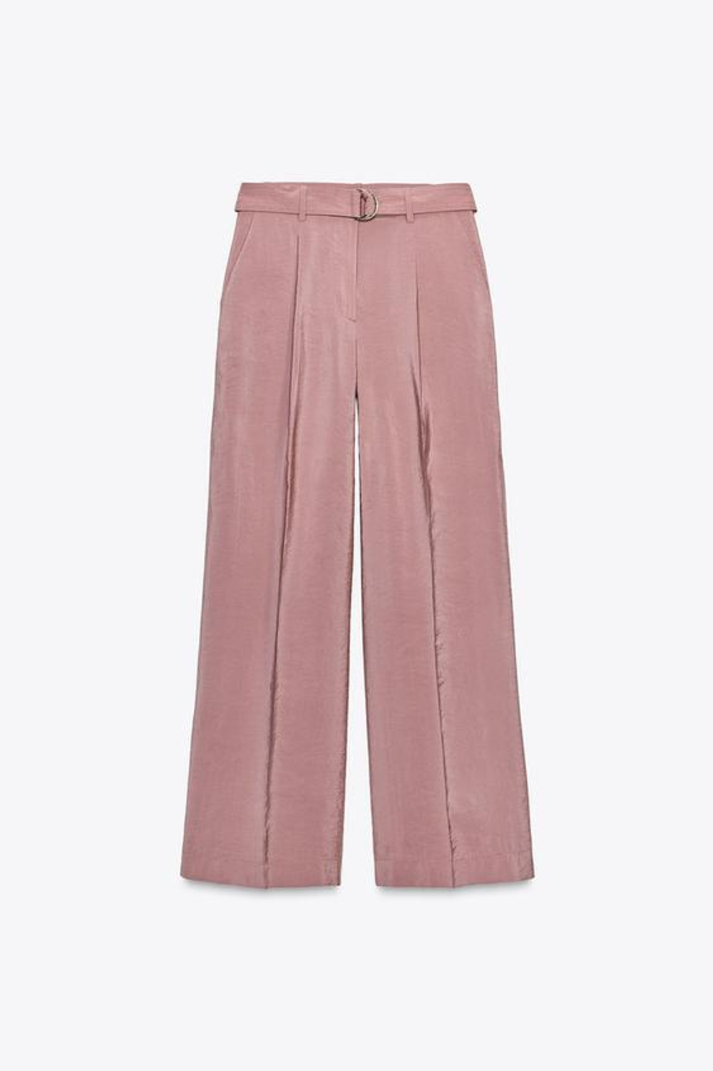 ZARA ШИРОКИЕ БРЮКИ С ПОЯСОМ, МАРСАЛА