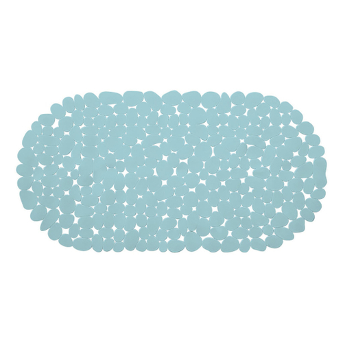 Коврик 69х36 на присосках "Морская галька" дымчато-голубой