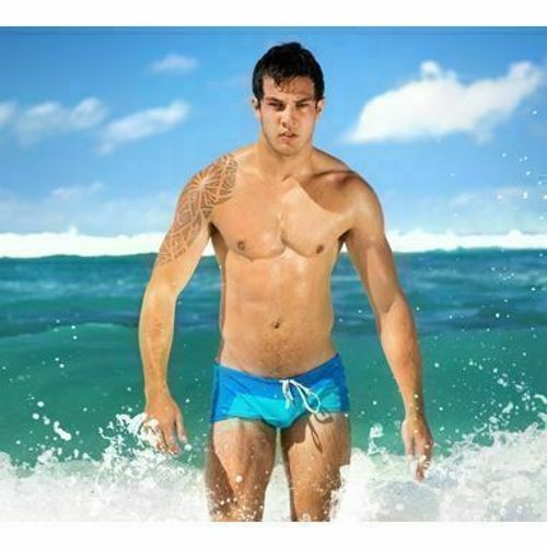 Мужские плавки хипсы сине-бирюзовые Aussiebum Handlebar Hip Kiama