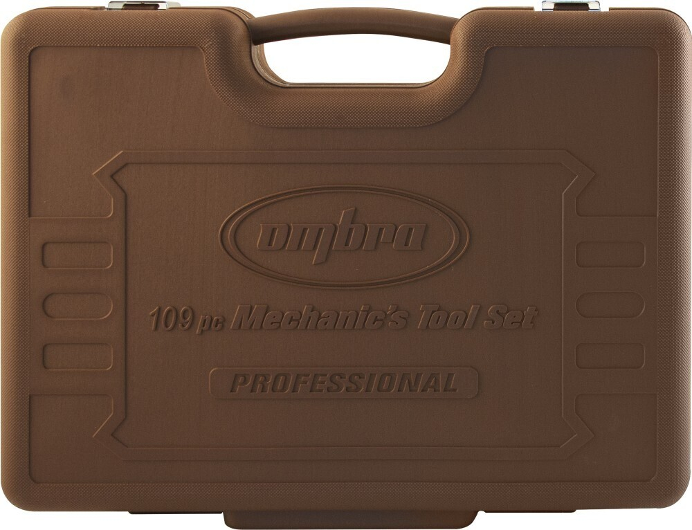 Универсальный набор инструмента торцевые головки 1/4"DR и 1/2"DR, аксессуары к ним и комбинированные ключи, 109 предметов.
