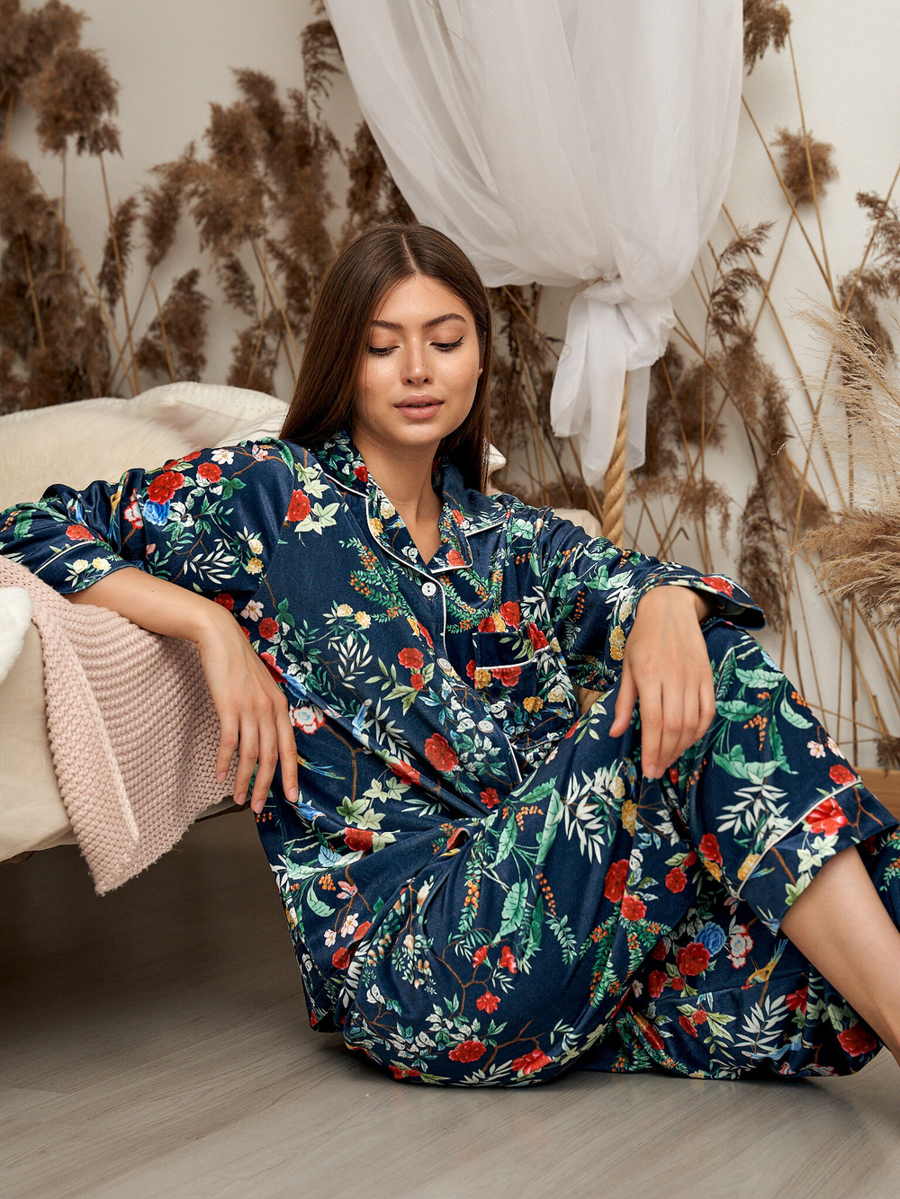 [m]Пижама женская велюровая 2505