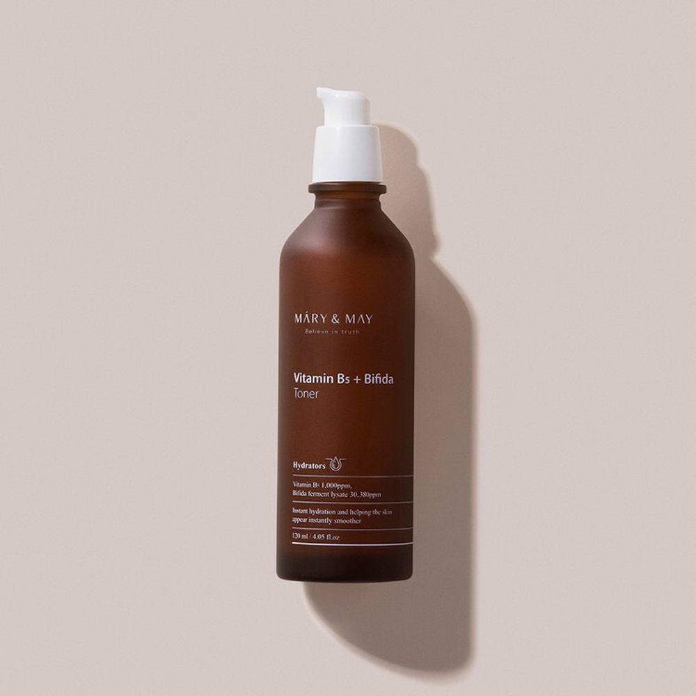 Восстанавливающий тонер с пробиотиками и пантенолом MARY&MAY Vitamin B5 + Bifida Toner