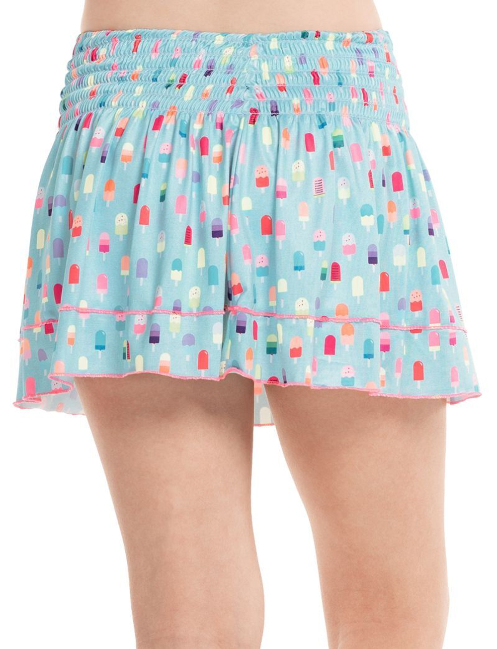 Юбка для девочки теннисная Lucky in Love Novelty Print Popsicle Smocked Skirt - разноцветный