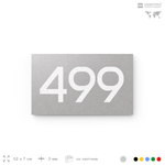 Номер на дверь 499, табличка на дверь для офиса, квартиры, кабинета, аудитории, склада, серая 120х70 мм, Айдентика Технолоджи