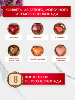 Конфеты шоколадные коробка набор подарочный "С 8 Марта"