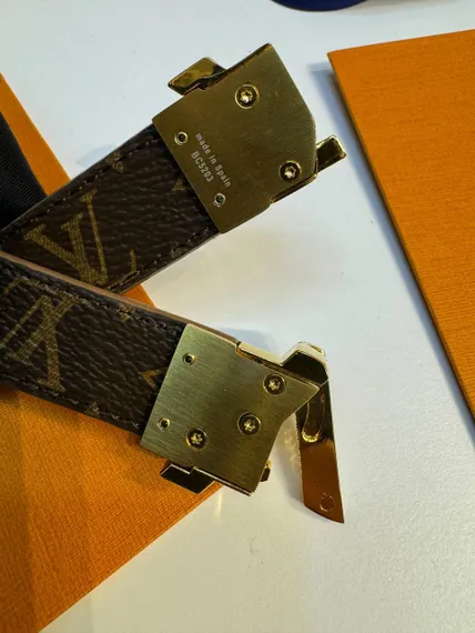 Ремень Louis Vuitton GO-14 кремовый
