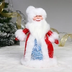 Дед Мороз для подарков и конфет «Кому подарки?» 30 см (красная шубка)