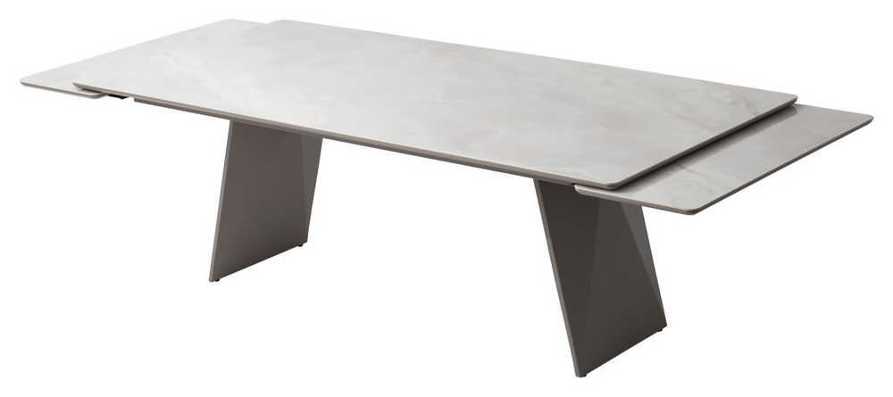 Стол М-City DISAUR Шерл 220 Оникс (Crystal Onix Bianco), керамика, Латте каркас