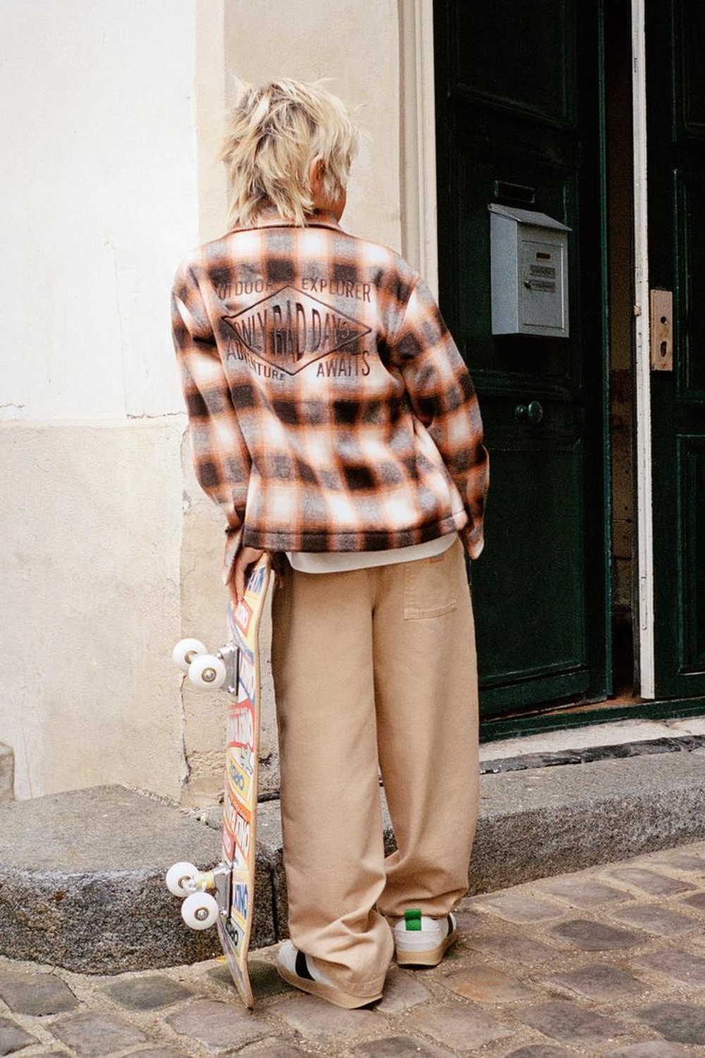 ZARA КУРТКА-РУБАШКА В КЛЕТКУ С ПОДКЛАДКОЙ ИЗ ИСКУССТВЕННОЙ ОВЧИНЫ, ОРАНЖЕВЫЙ