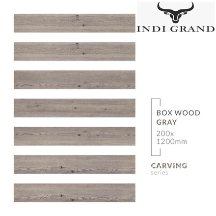 Керамогранит Carving 20x120cm GVT Box Wood Gray