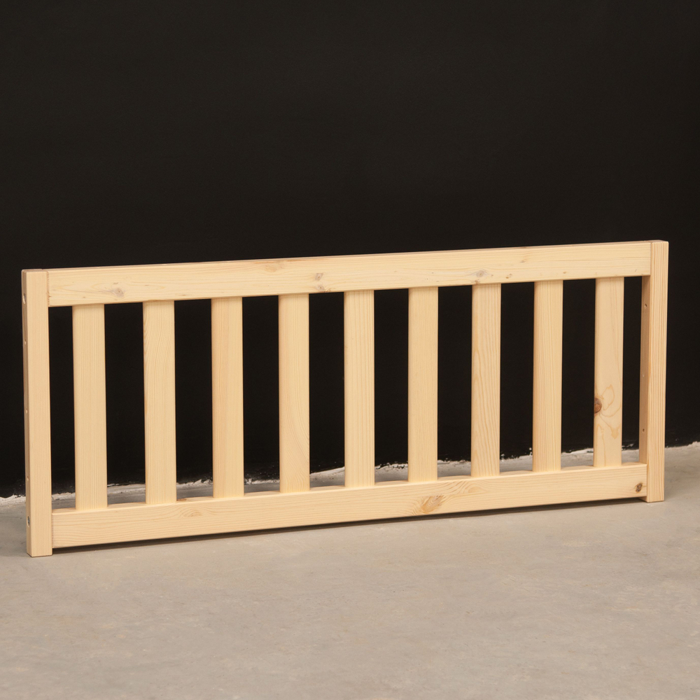 Бортик для кровати односпальной 90х200 Буфалина от падения из массива сосны, в лаке