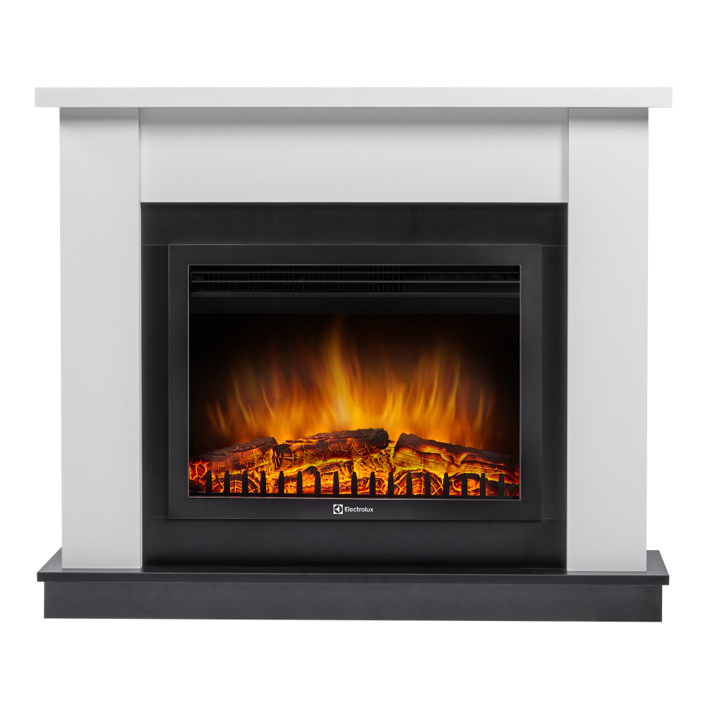 Каминокомплект:Очаг Electrolux EFP/P-2720RLS, портал Canto 25 белый